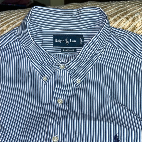 Ralph Lauren Blue and White Casual Button Down Shirt - Picture 1 of 3